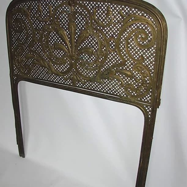 Osłona kominka secesja, mosiądz złocisty, Europa, początek XX w. - 99416