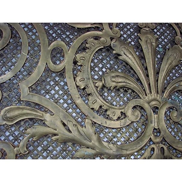 Osłona kominka secesja, mosiądz złocisty, Europa, początek XX w. - 99423