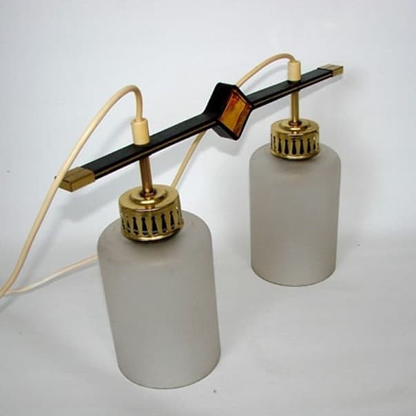 Lampa wisząca Modern, szkło białe, lata 70. - 99448