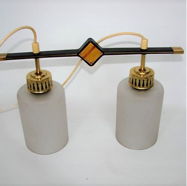 Lampa wisząca Modern, szkło białe, lata 70. - 99449