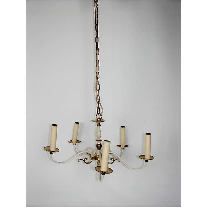 Żyrandol Kaiser Leuchten 326 74/051, mosiądz złoty, Kaiser Leuchten, Niemcy, lata 70. - 37933