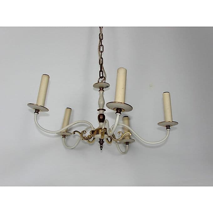 Żyrandol Kaiser Leuchten 326 74/051, mosiądz złoty, Kaiser Leuchten, Niemcy, lata 70. - 37932