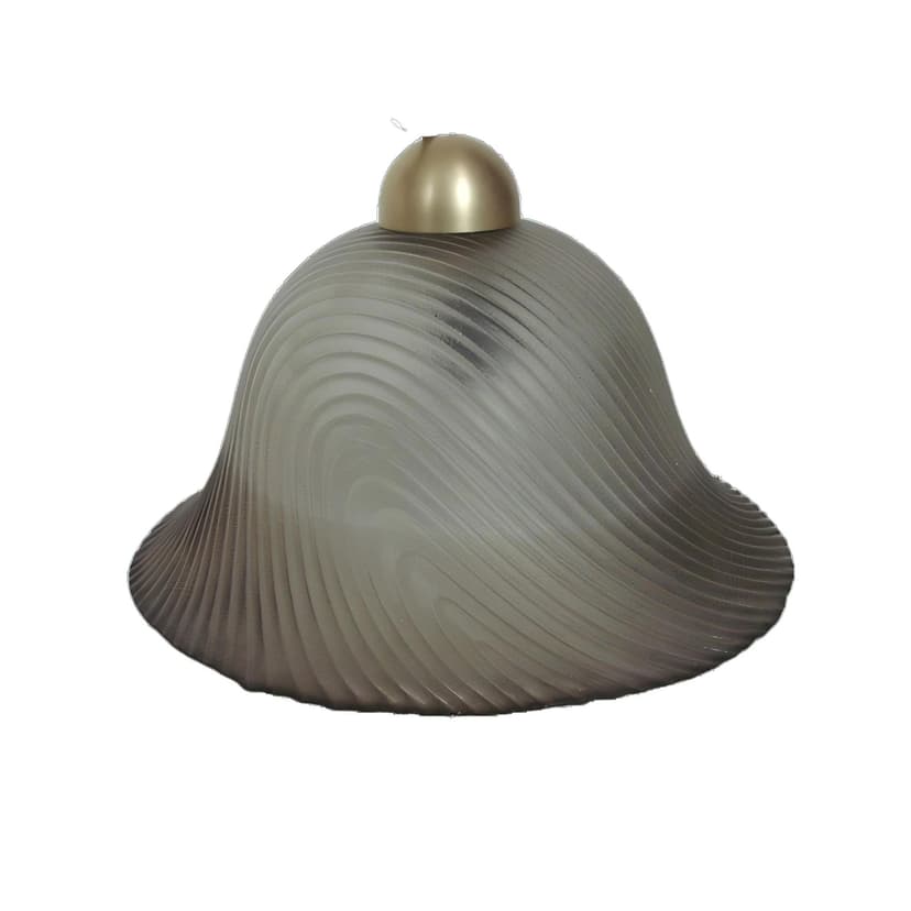 Lampa wisząca Putzler, szkło szary, Niemcy, lata 70.