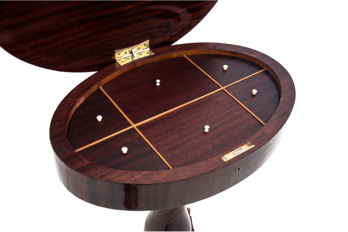 Stolik niciak Biedermeier, mahoń ciemny, Europa Północna, XIX wiek - 60883