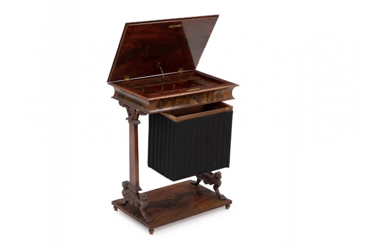 Sewing Table, Biedermeier, dark mahogany, Northern Europe, 1850s - 60802