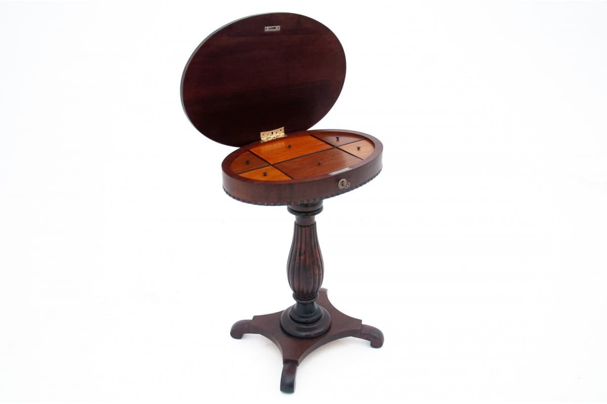 Sewing Table Biedermeier, copper mahogany, Norway, 19th c. - 60757