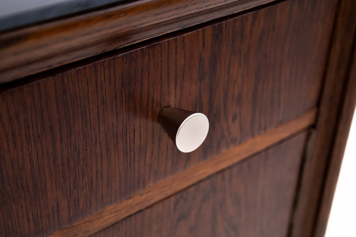 Pair of nightstands, dark brown oak, Poland, early 20th c. - 60727