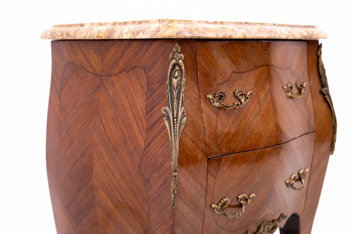 Para stolików nocnych, styl Ludwik XV, orzech brązowy, Francja, lata 20. - 60542