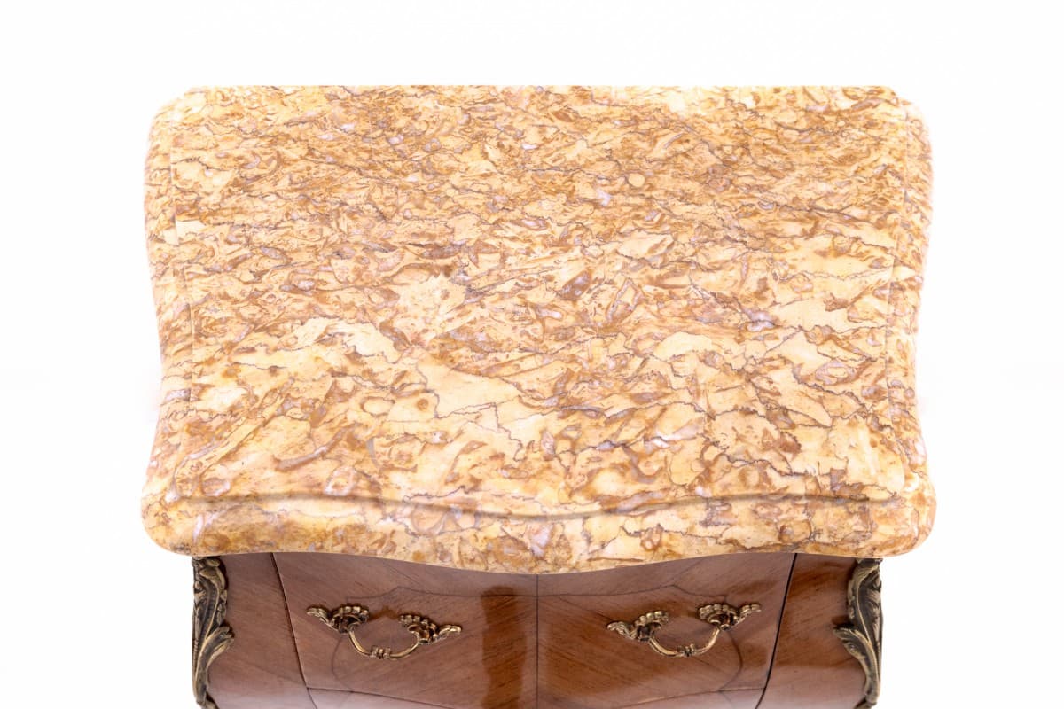 Para stolików nocnych, styl Ludwik XV, orzech brązowy, Francja, lata 20. - 60540