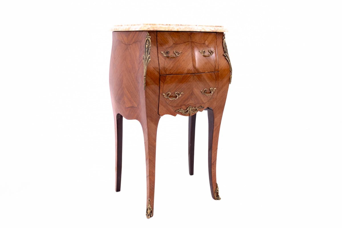 Para stolików nocnych, styl Ludwik XV, orzech brązowy, Francja, lata 20. - 60538