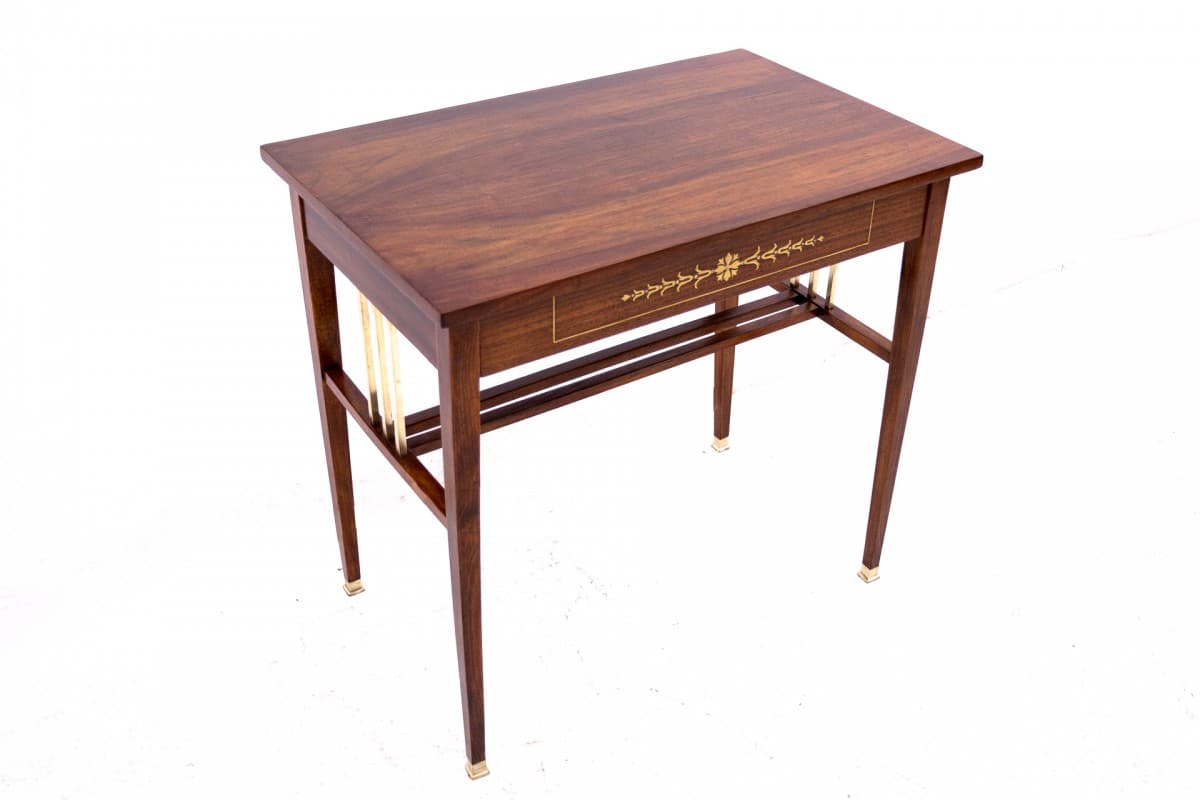 Stolik art déco, mahoń brązowy, Francja, lata 20. - 72269