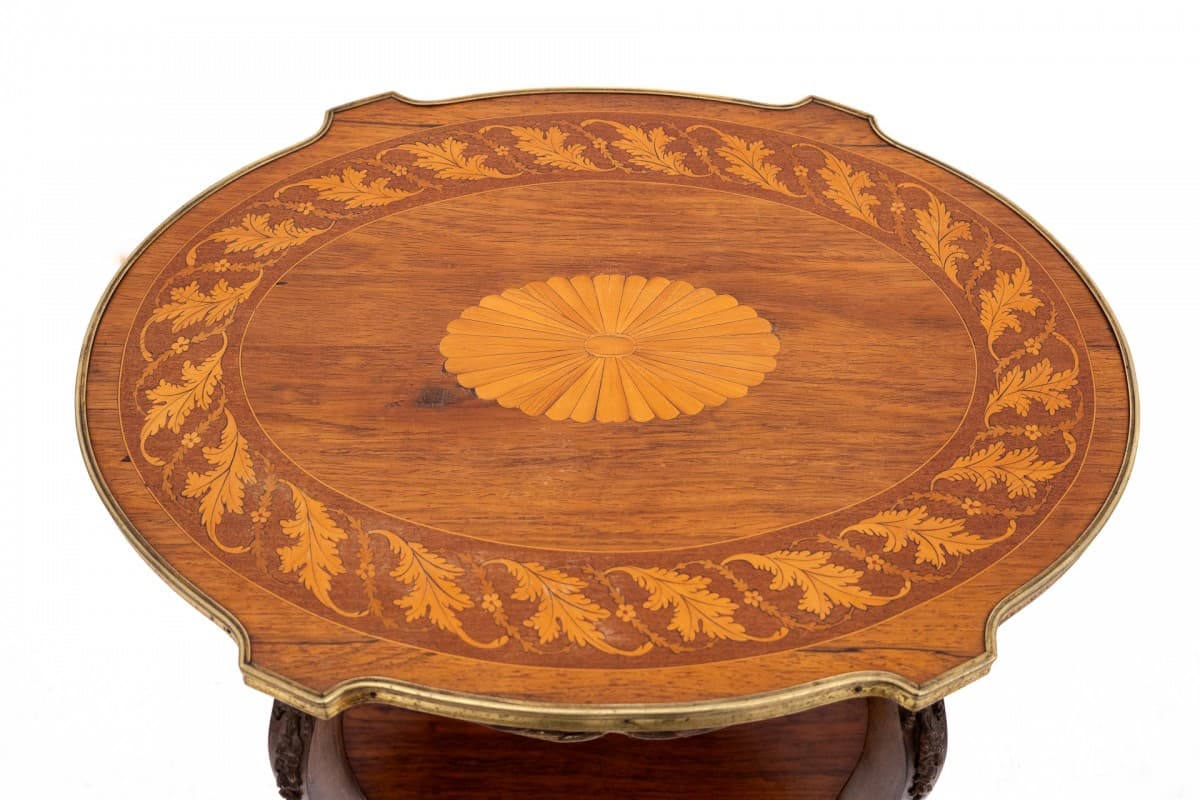 Stolik pomocniczy, rokoko, brązowy, drewno, Europa Północna, XIX wiek - 72282