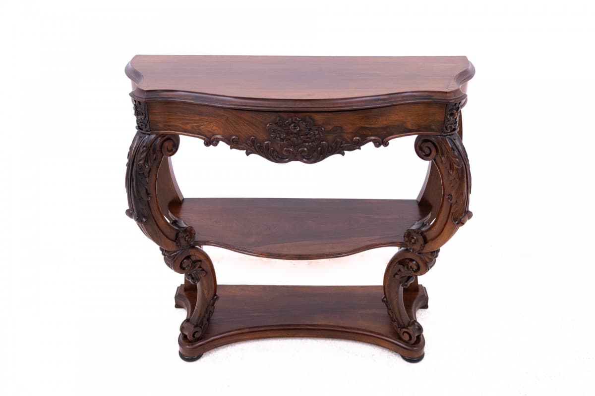Konsola neobarokowa, palisander brązowy, Francja, XIX wiek - 72319