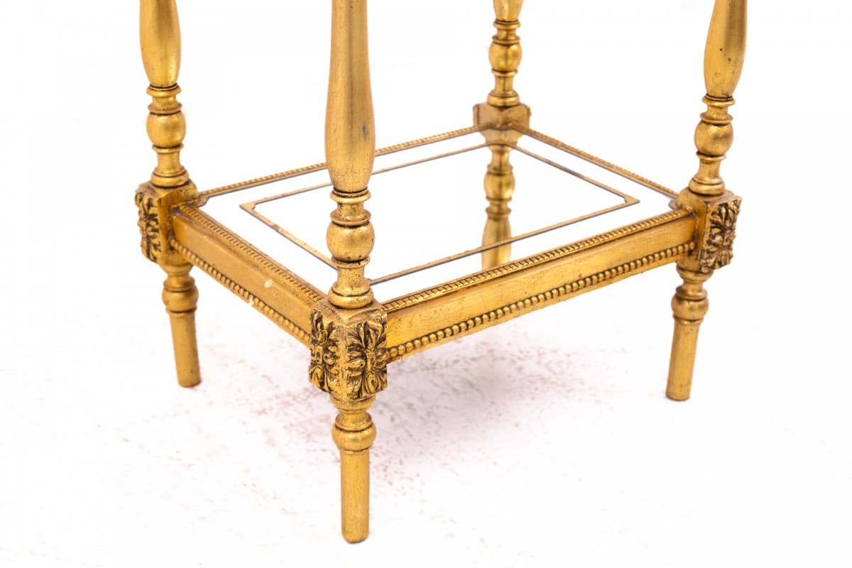 Side Table Louis XVI, golden gilt wood, marble, France, early 20th c. - 72340