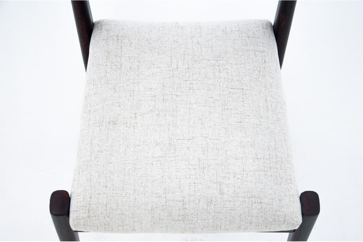 Komplet krzeseł mid-century modern, orzech ciemny, lata 60. - 72450