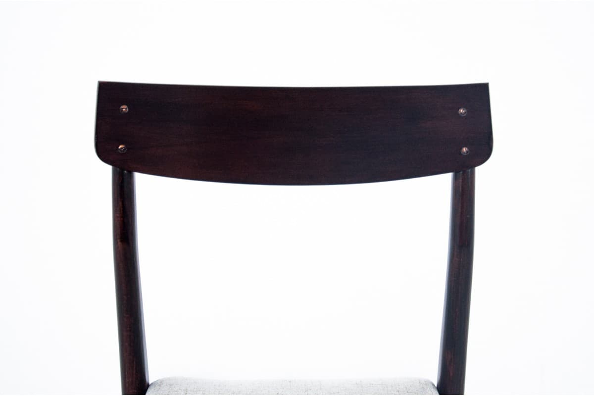 Komplet krzeseł mid-century modern, orzech ciemny, lata 60. - 72449