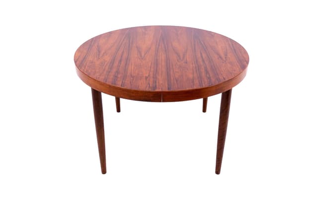 Extendable Dining Table, rosewood dark brown, Denmark, 1960s. - DIMENSION