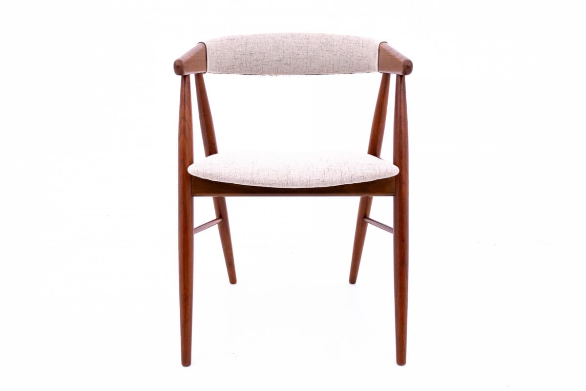 Set of four chairs, beige teak, by E. Larsen, A. Bender Madsen, Denmark, 1960s. - 72532