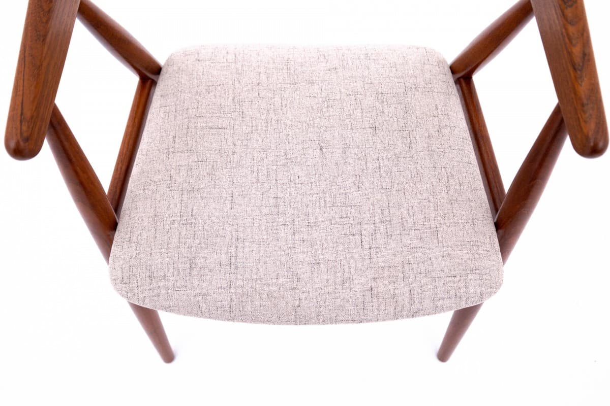 Set of four chairs, beige teak, by E. Larsen, A. Bender Madsen, Denmark, 1960s. - 72537