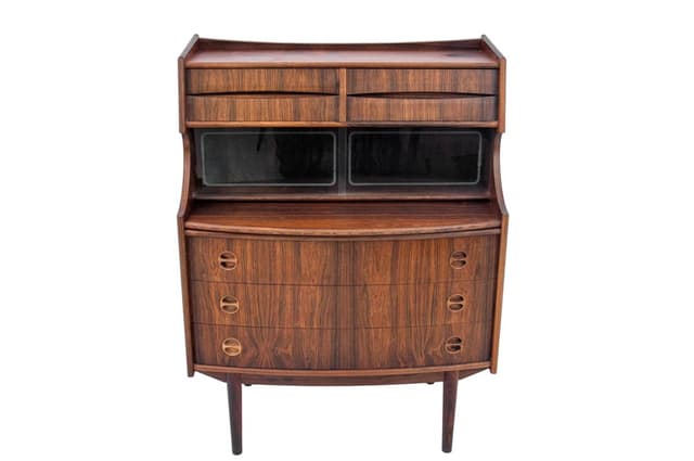 Sekretarzyk, palisander, proj. G. Falsig, Dania, lata 70. - WYMIARY