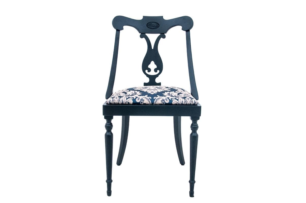 Chair Biedermeier, black wood, Northern Europe, 19th c.