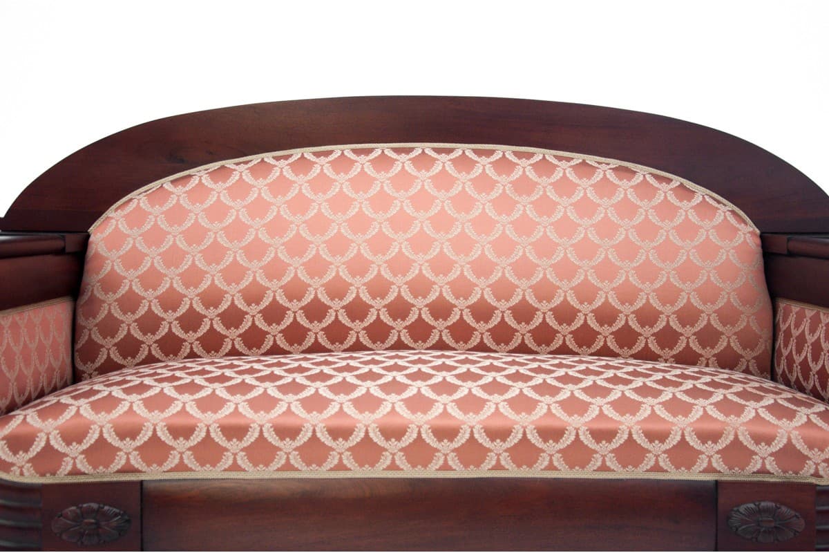 Victorian sofa, mahogany dark brown, Northern Europe, 19th c. - 67027