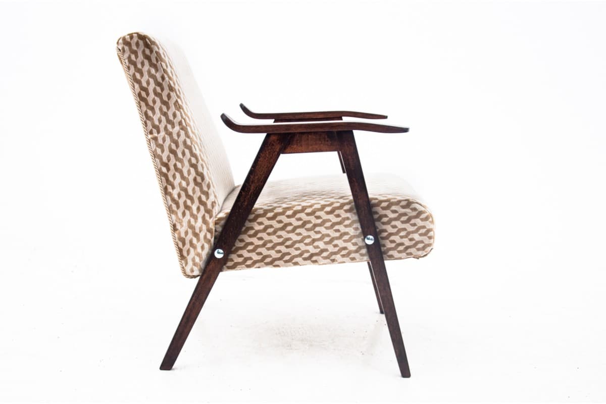 Armchair, beige walnut, Poland, 1960s. - 73073