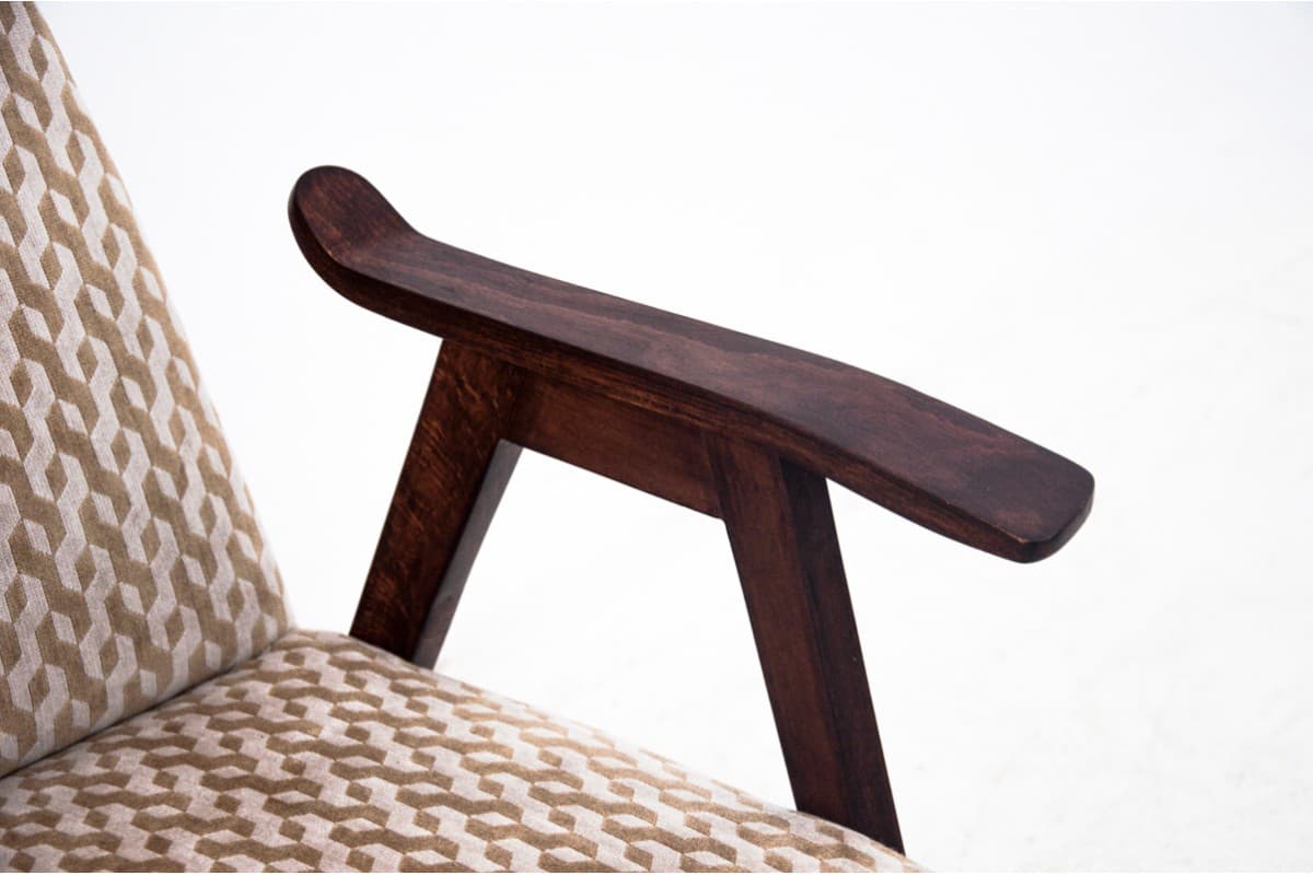 Armchair, beige walnut, Poland, 1960s. - 73075