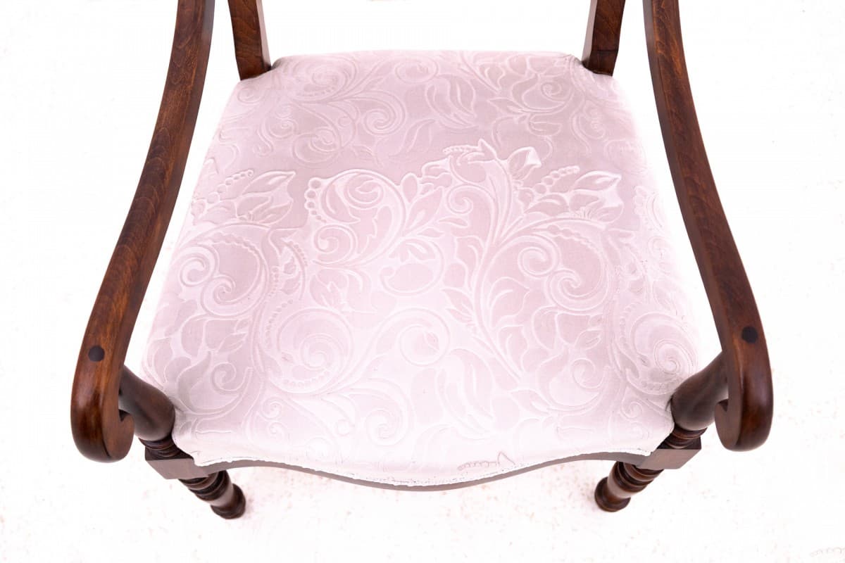 Armchair Biedermeier, beech, ivory white, Northern Europe, early 20th c. - 73189