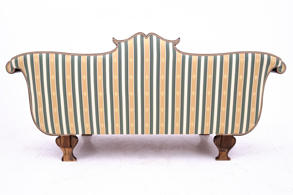 Sofa biedermeier, mahoń brąz ciemny, Europa Północna, XIX w. - 73014