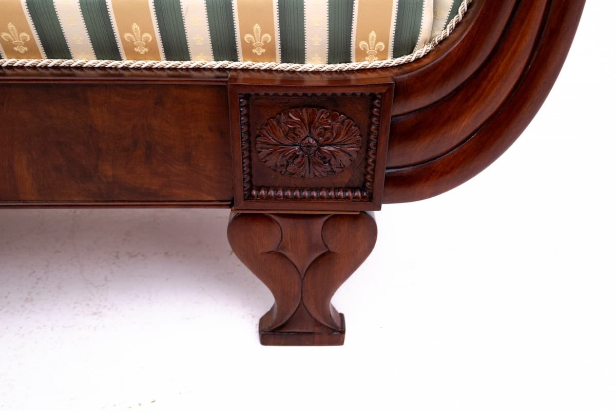 Sofa biedermeier, mahoń brąz ciemny, Europa Północna, XIX w. - 73012
