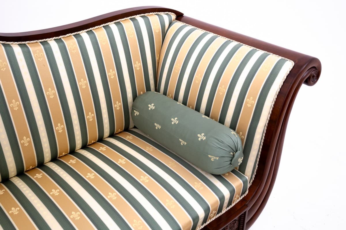 Sofa biedermeier, mahoń brąz ciemny, Europa Północna, XIX w. - 73008