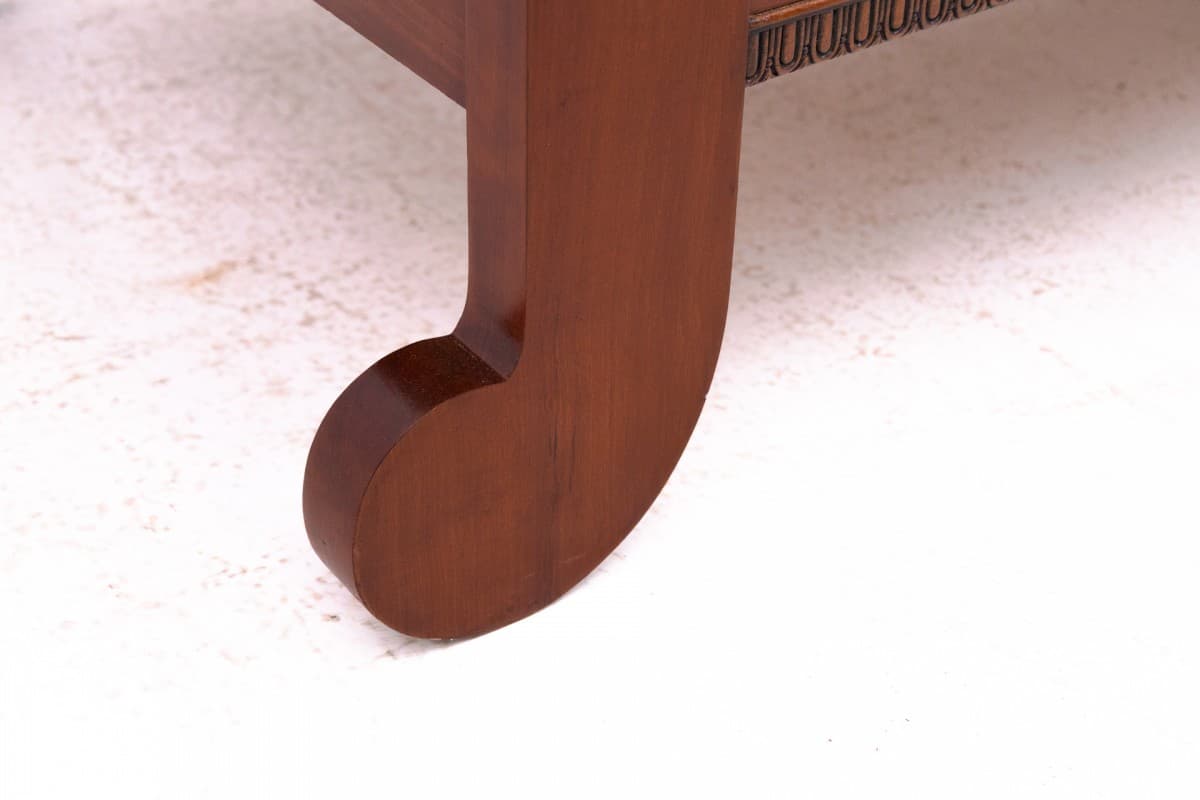 Sofa Biedermeier, velvet żółty, drewno, Europa Północna, lata 80. XIX w. - 73020