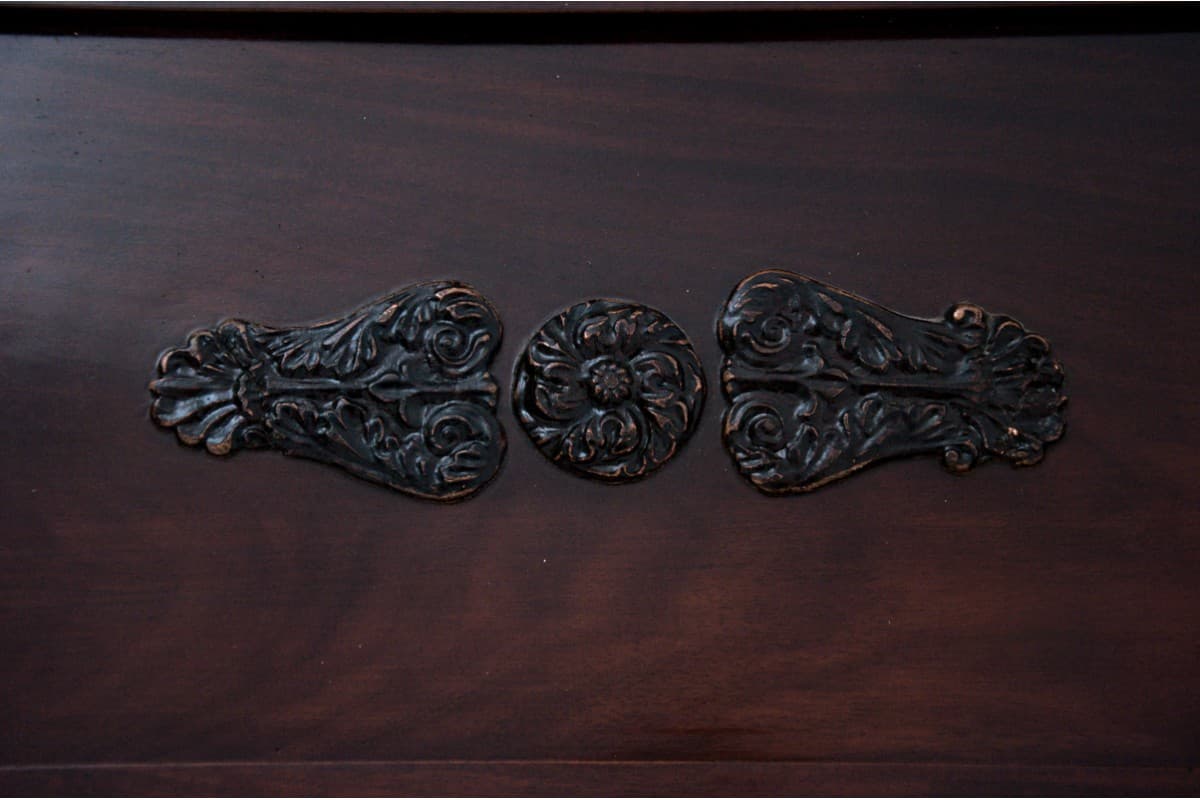 Neoclassical Wall Mirror, mahogany dark brown, Northern Europe, 19th c. - 76553