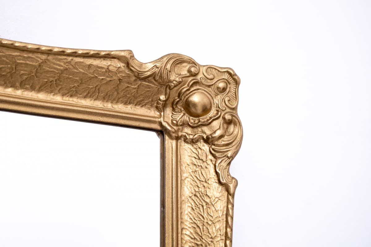 Lustro, Rococo Revival, złoty, drewno, Europa Zachodnia, XIX w. - 76557