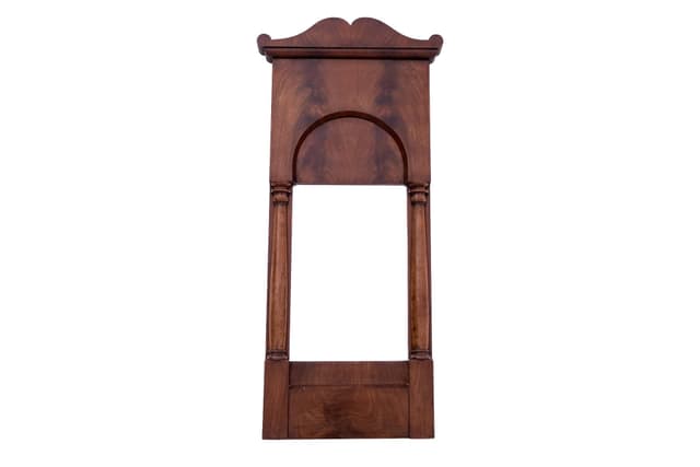 Wall mirror, dark brown mahogany, Northern Europe, late 19th c. - DIMENSION
