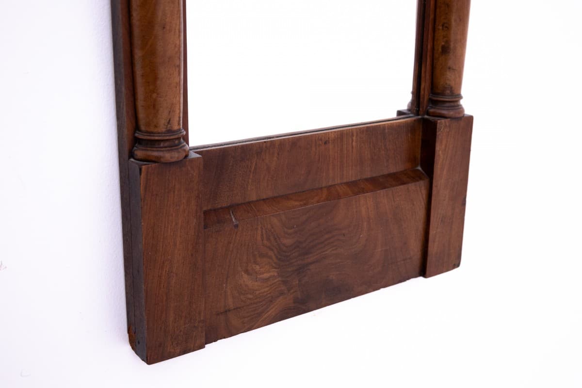Wall mirror, dark brown mahogany, Northern Europe, late 19th c. - 76576