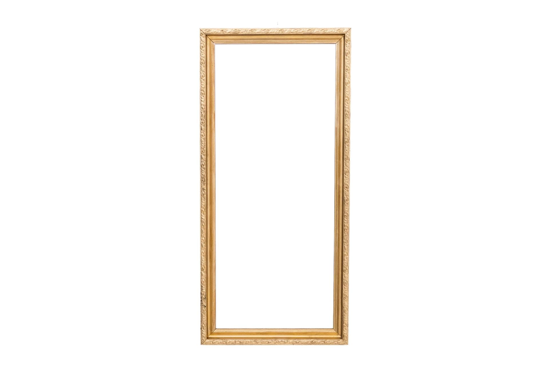 Rectangular mirror, golden wood, early 20th c.
