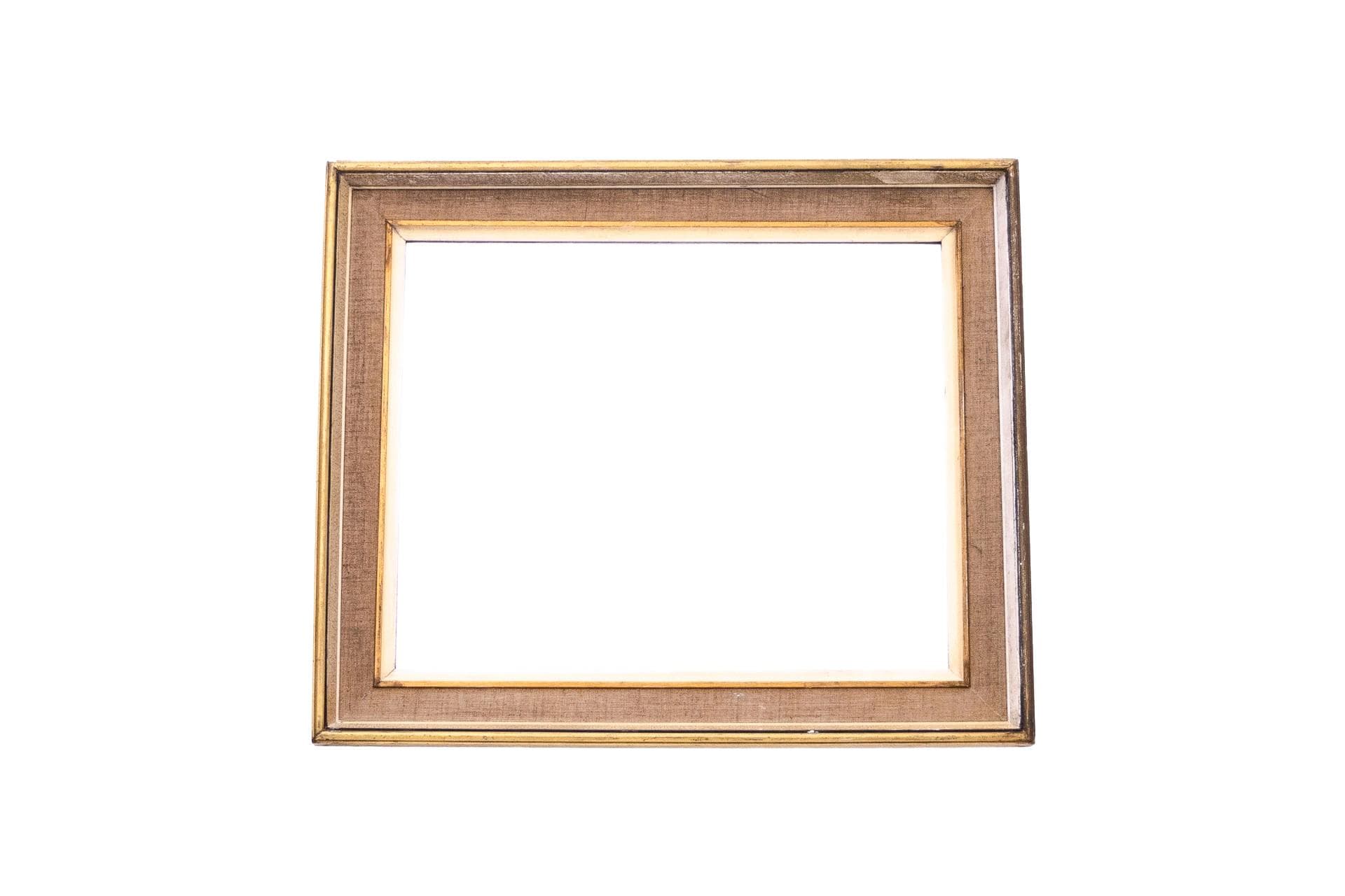 Rectangular mirror, golden wood, 1960s