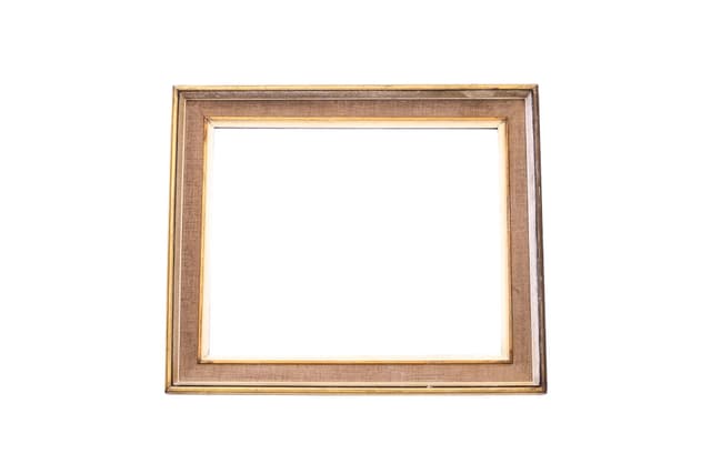 Rectangular mirror, golden wood, 1960s - DIMENSION