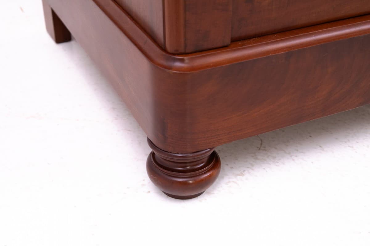 Wardrobe Biedermeier, mahogany dark brown, Poland, 19th c. - 76639