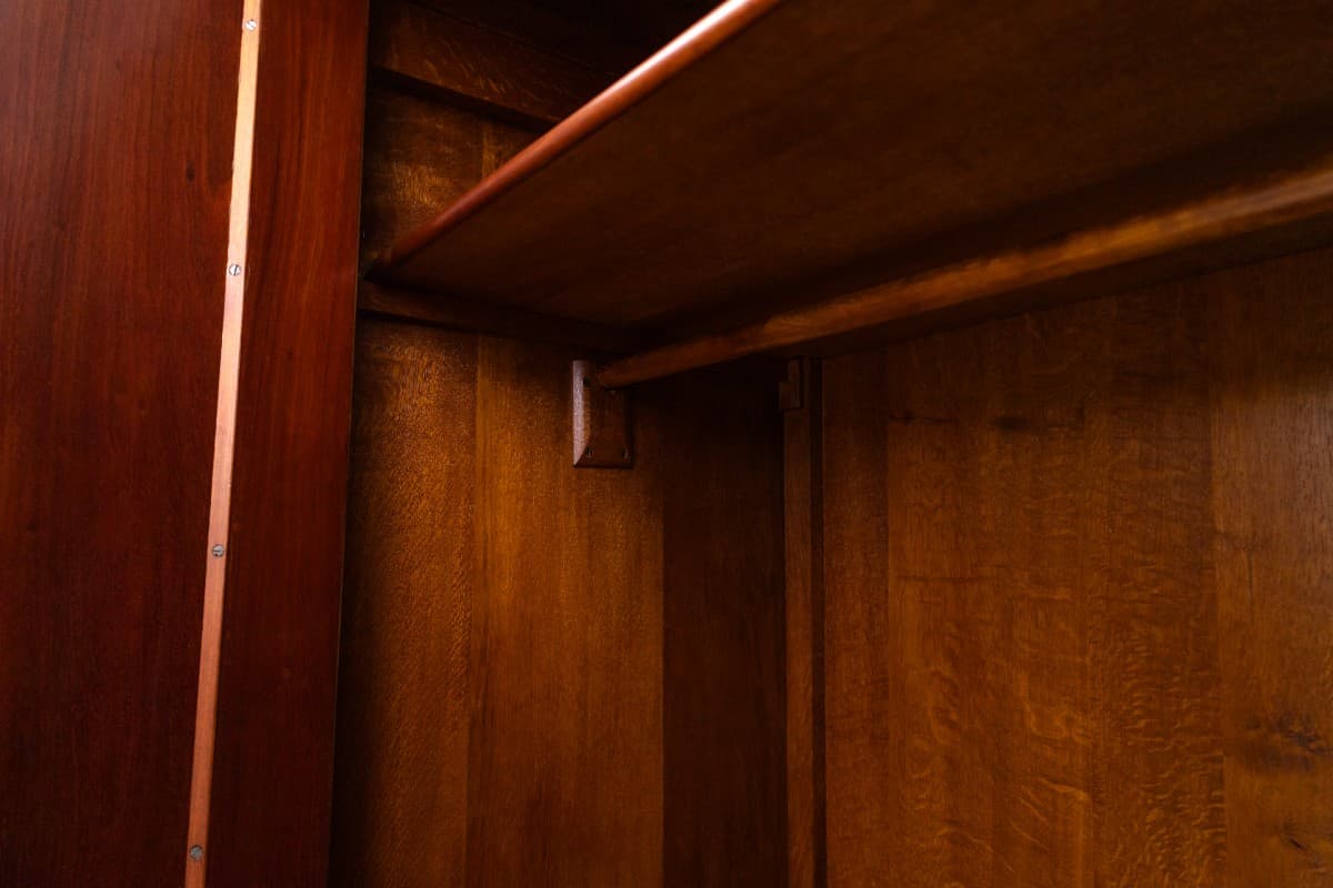 Wardrobe Biedermeier, mahogany dark brown, Poland, 19th c. - 76635