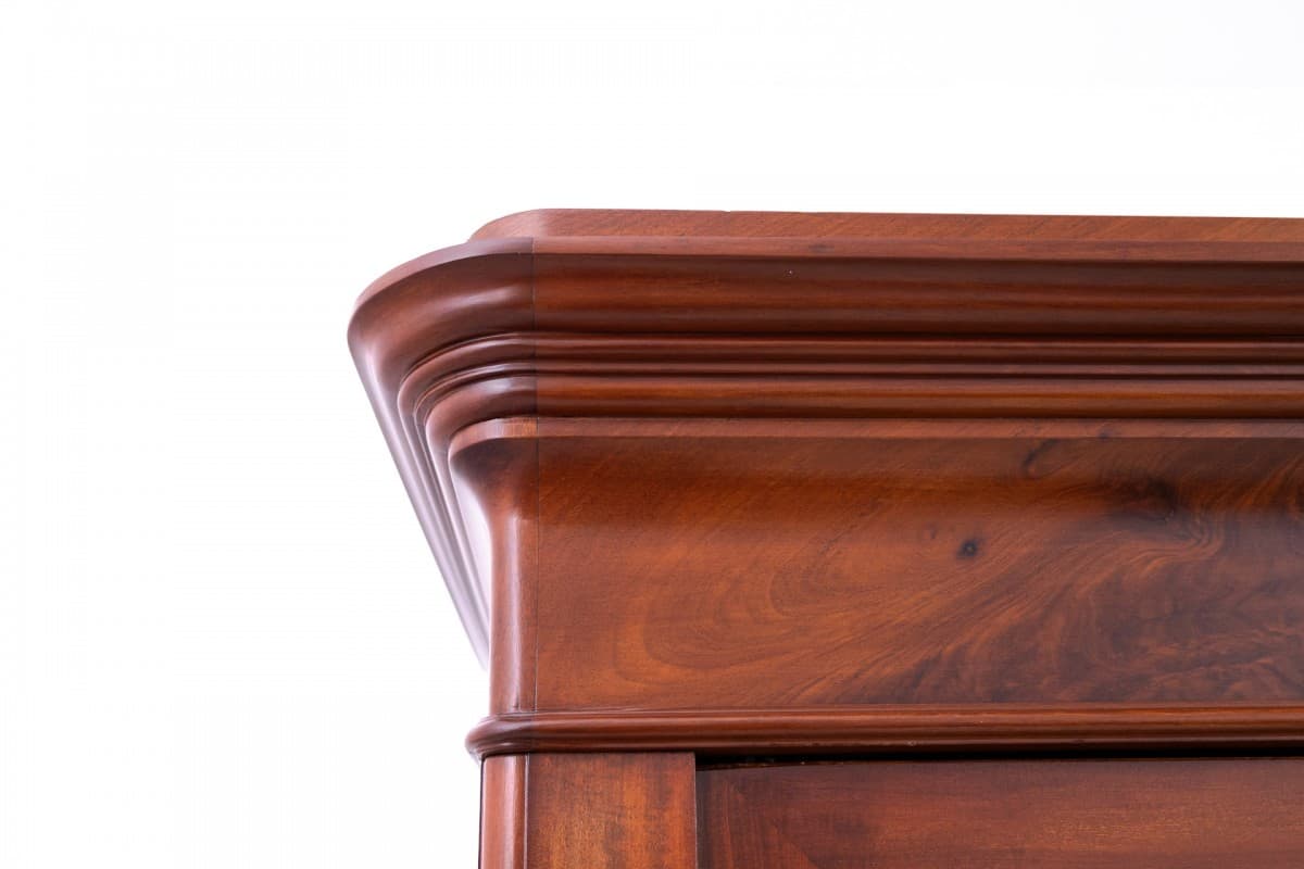 Wardrobe Biedermeier, mahogany dark brown, Poland, 19th c. - 76637