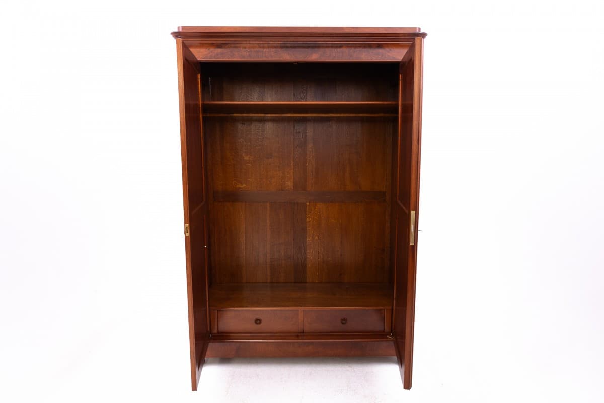 Wardrobe Biedermeier, mahogany dark brown, Poland, 19th c. - 76633