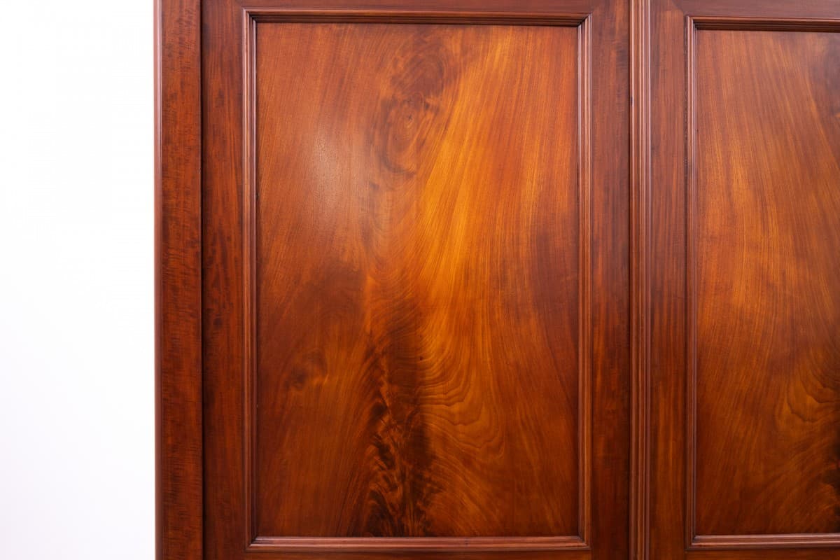 Wardrobe Biedermeier, mahogany dark brown, Poland, 19th c. - 76638