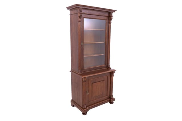 Biblioteka, brąz, drewno, Szwecja, początek XX w. - WYMIARY