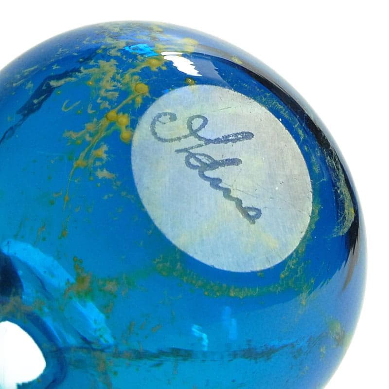 Niebieski flakon szklany, Mdina, Malta, lata 70/80 - 4202