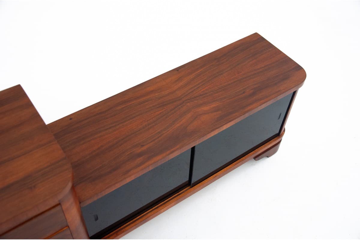 Komoda Art Deco, orzech brązowy, Polska, lata 50. - 76757