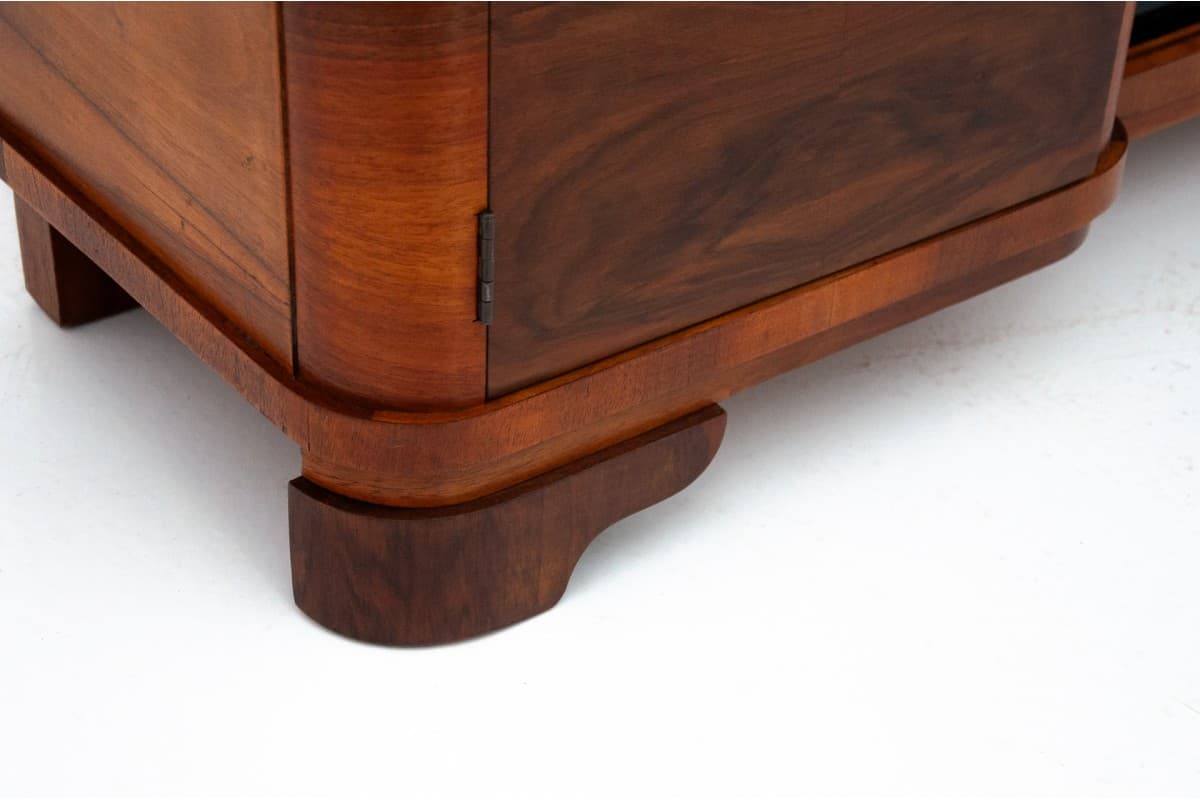 Komoda Art Deco, orzech brązowy, Polska, lata 50. - 76759