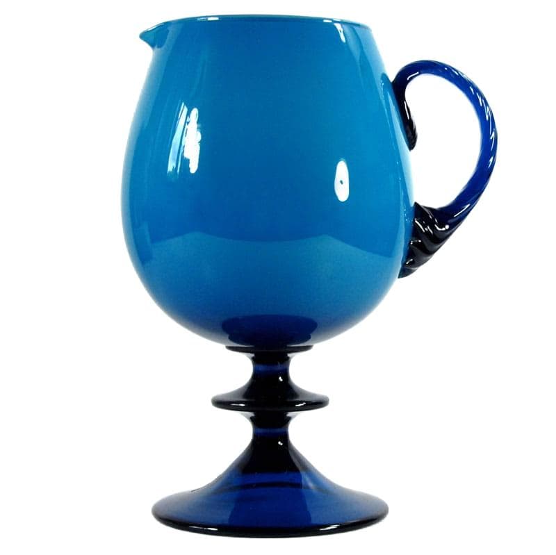 Sea Blue Glass Vase, Empoli, Italy, 1960s - 4295